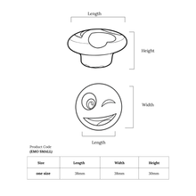 Wink Smiley Artisan Knob – Ceramic Knob — view 4