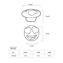 Heart-Eyes Artisan Knob – Ceramic Knob — view 4