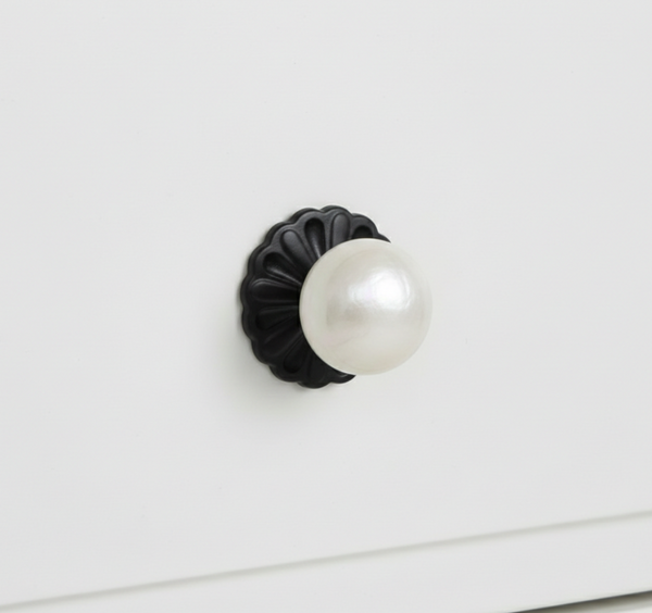 Lotus Crackle Globe Knob – Ceramic Knob — alternate view