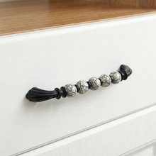 Florentine Bead Bar Handle – Ceramic drawer handle — view 3