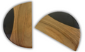 Resin Horizon Cup Pull – Wood Resin drawer handle
