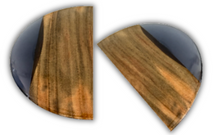 Resin Horizon Cup Pull – Wood Resin drawer handle — view 4