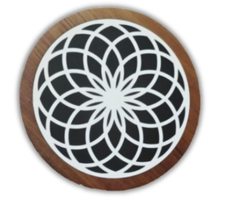 Mandala Carved Disc Knob