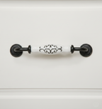 Siena Slim Oval Handle – Ceramic drawer handle