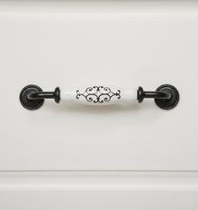 Siena Slim Oval Handle – Ceramic drawer handle — view 2