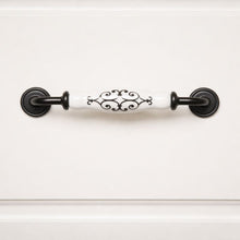 Siena Slim Oval Handle – Ceramic drawer handle — view 3