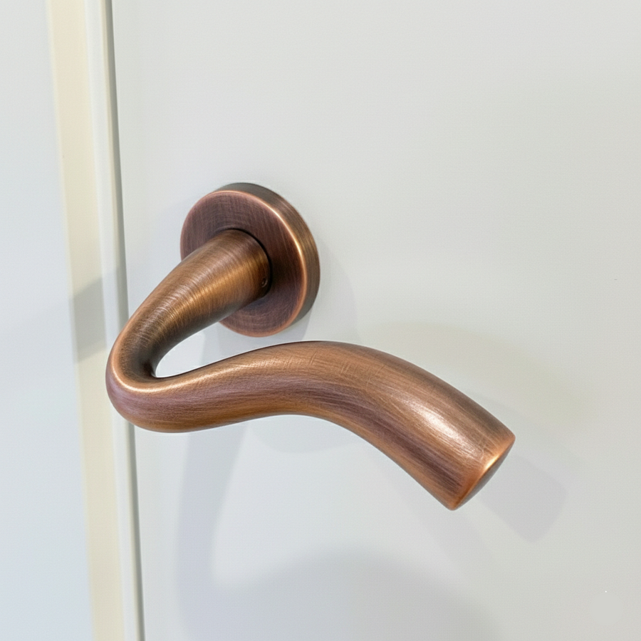 Eclat Lever Mortise Set in SB / Rose Gold – mortise door handle