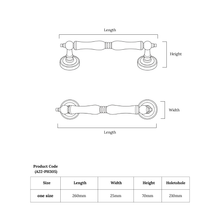 Ardenza Plate Lever Mortise Set – Ceramic Pull Handles — view 4