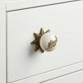 Fleur Painted Star Knob – Ceramic Knob