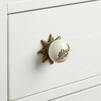Fleur Painted Star Knob – Ceramic Knob
