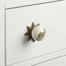 Fleur Painted Star Knob – Ceramic Knob — view 1