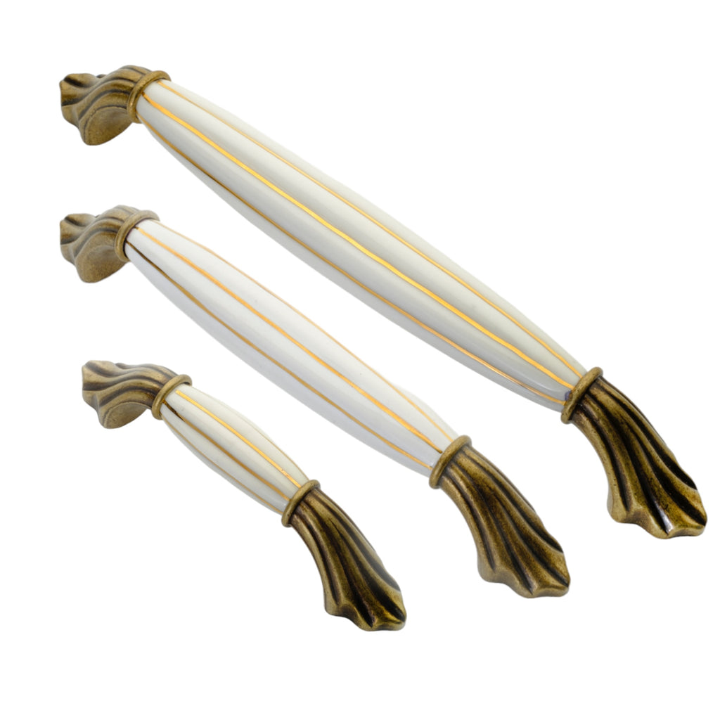 Barolo Fluted Bar Handle – Ceramic drawer handle