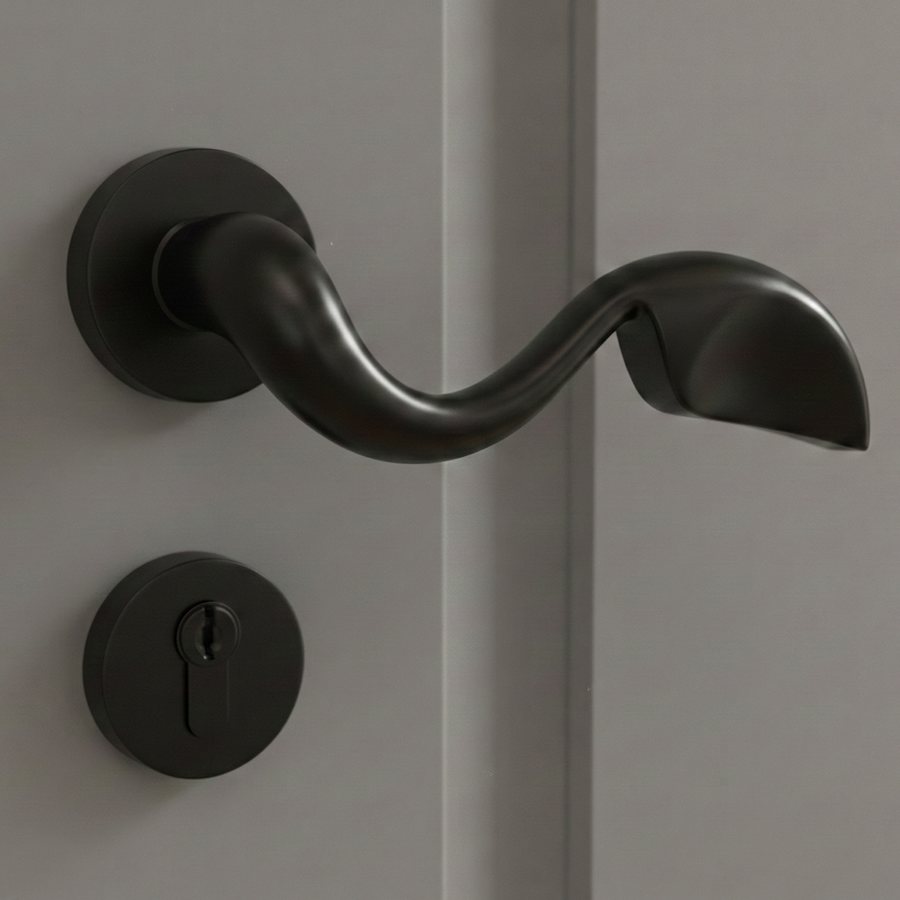 Orion Lever Mortise Set in Matte Black – mortise door handle