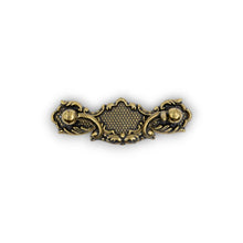 Olympia Ornate Bail Pull – Zinc backplate handle — view 2