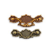 Olympia Ornate Bail Pull – Zinc backplate handle — view 5