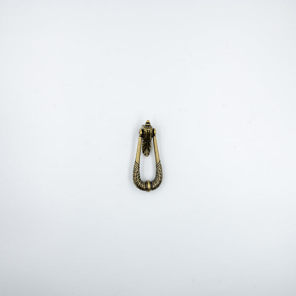Minoan Ornate Drop Pull – Zinc drop handle — alternate view
