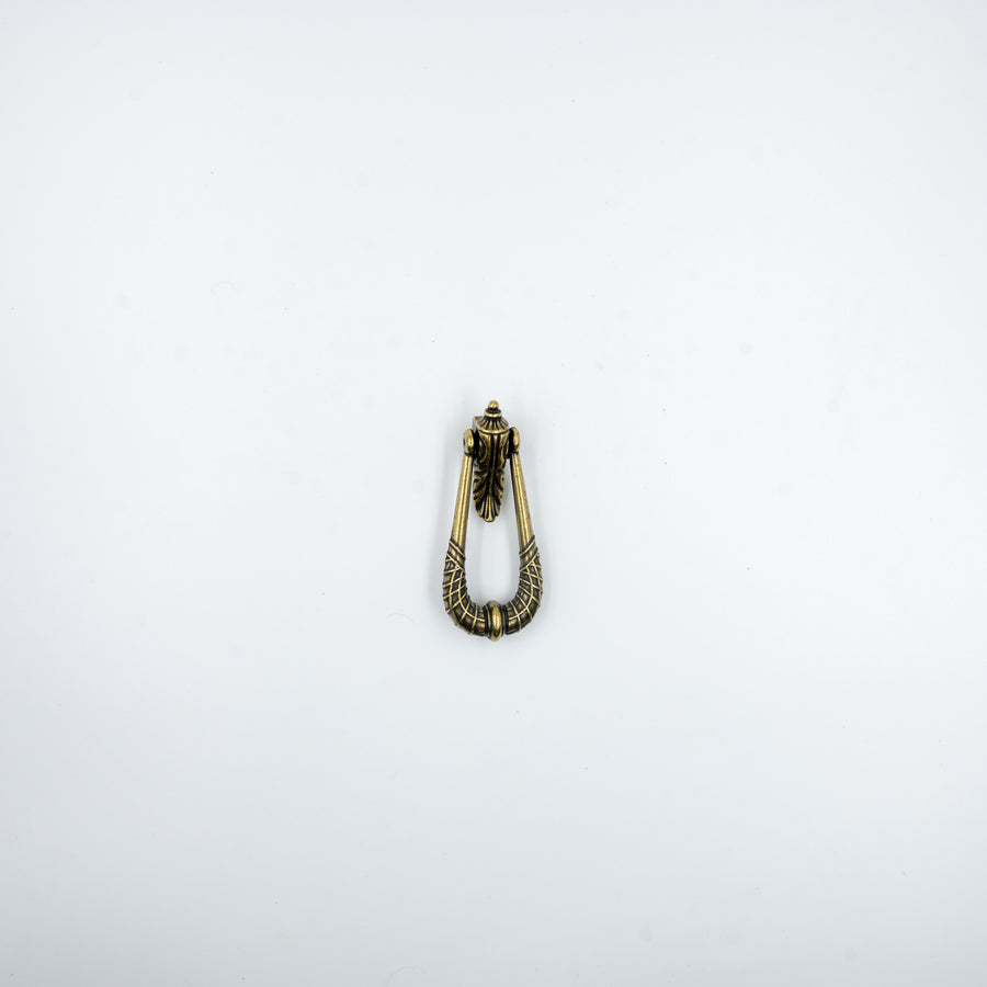 Minoan Ornate Drop Pull – zinc drop handle, view 2