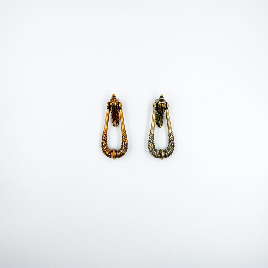Minoan Ornate Drop Pull – zinc drop handle, view 5