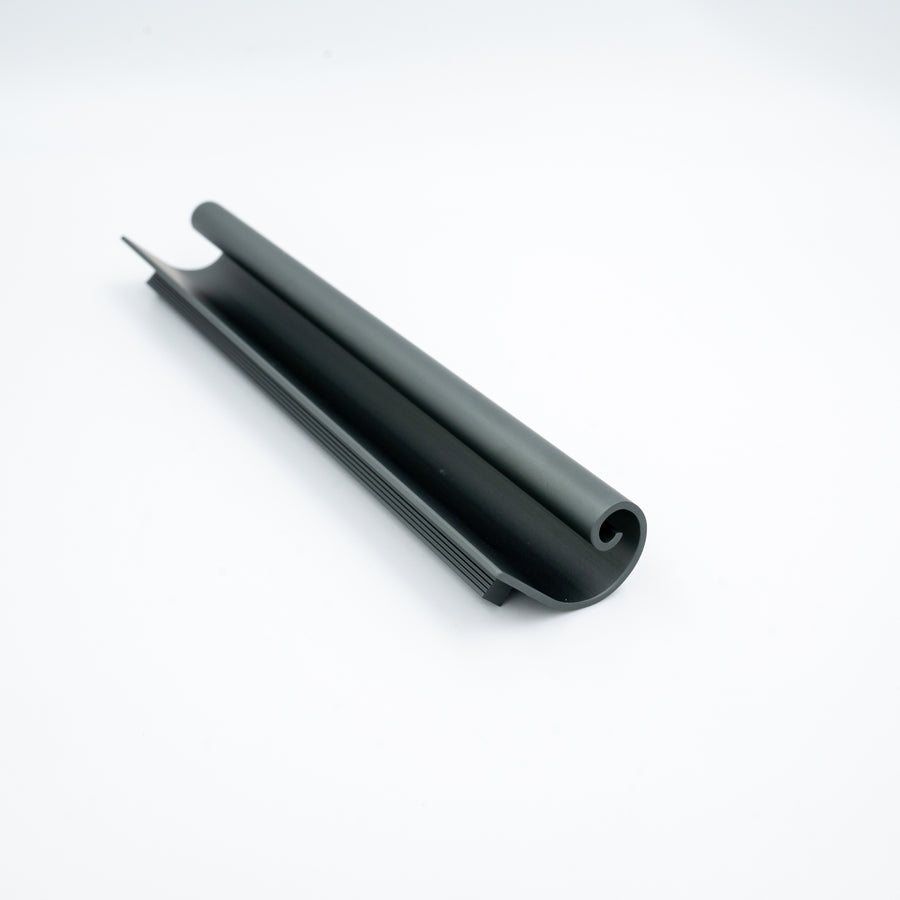 Scroll Groove Long Handle in Matte Grey – aluminium long handle