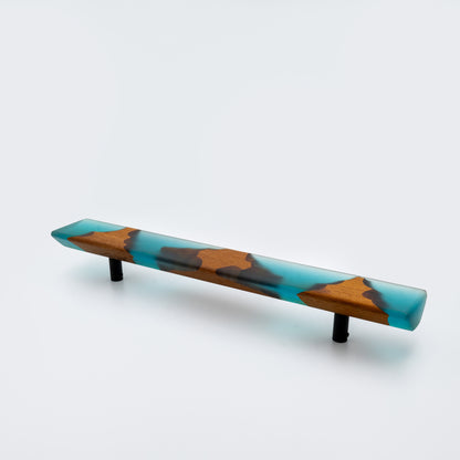 Wood Turquoise Main Door Handle