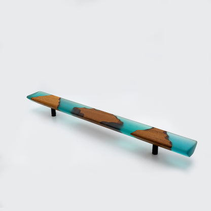 Wood Turquoise Main Door Handle