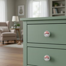 Stripe Smiley Artisan Knob – Ceramic Knob — view 3