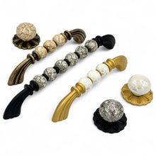Florentine Bead Bar Handle – Ceramic drawer handle — view 4