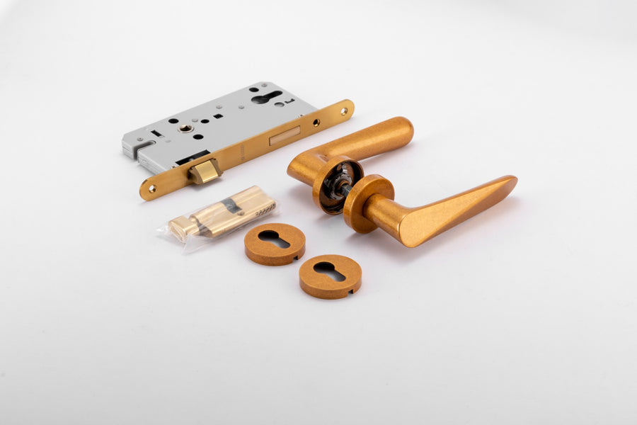 Classique Brass Full-Lock Mortise Set – brass mortise door handle, view 5
