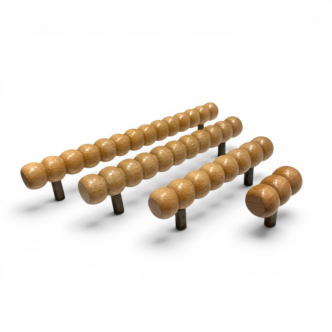 Bead Row Bar Handle – Wood wardrobe handles