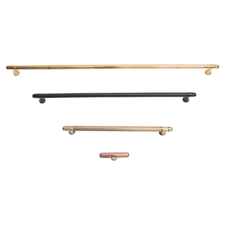 Linea T-Bar Cabinet Handle – Zinc drawer handle — view 6