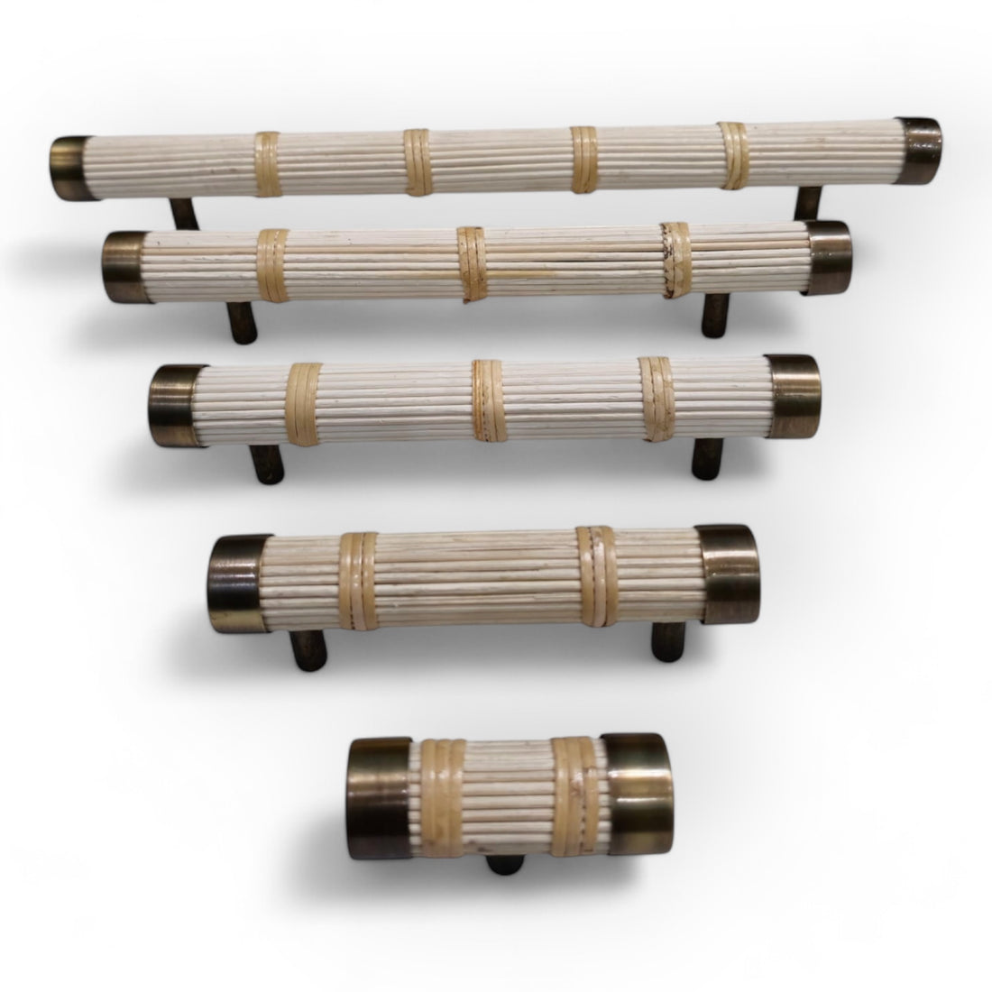 Cane Wrapped Cylindrical Handle – Cane wardrobe handles
