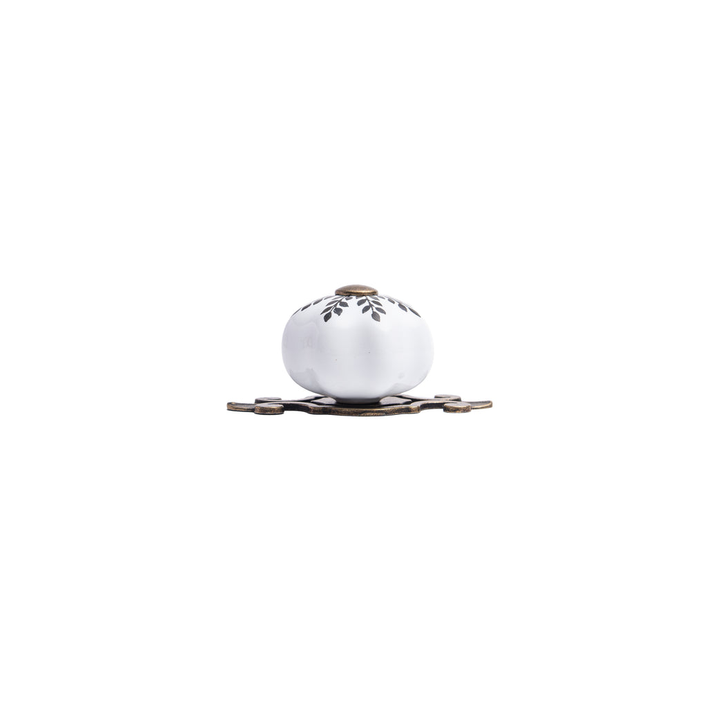 Champagne Pumpkin Ribbed Knob – Ceramic Knob
