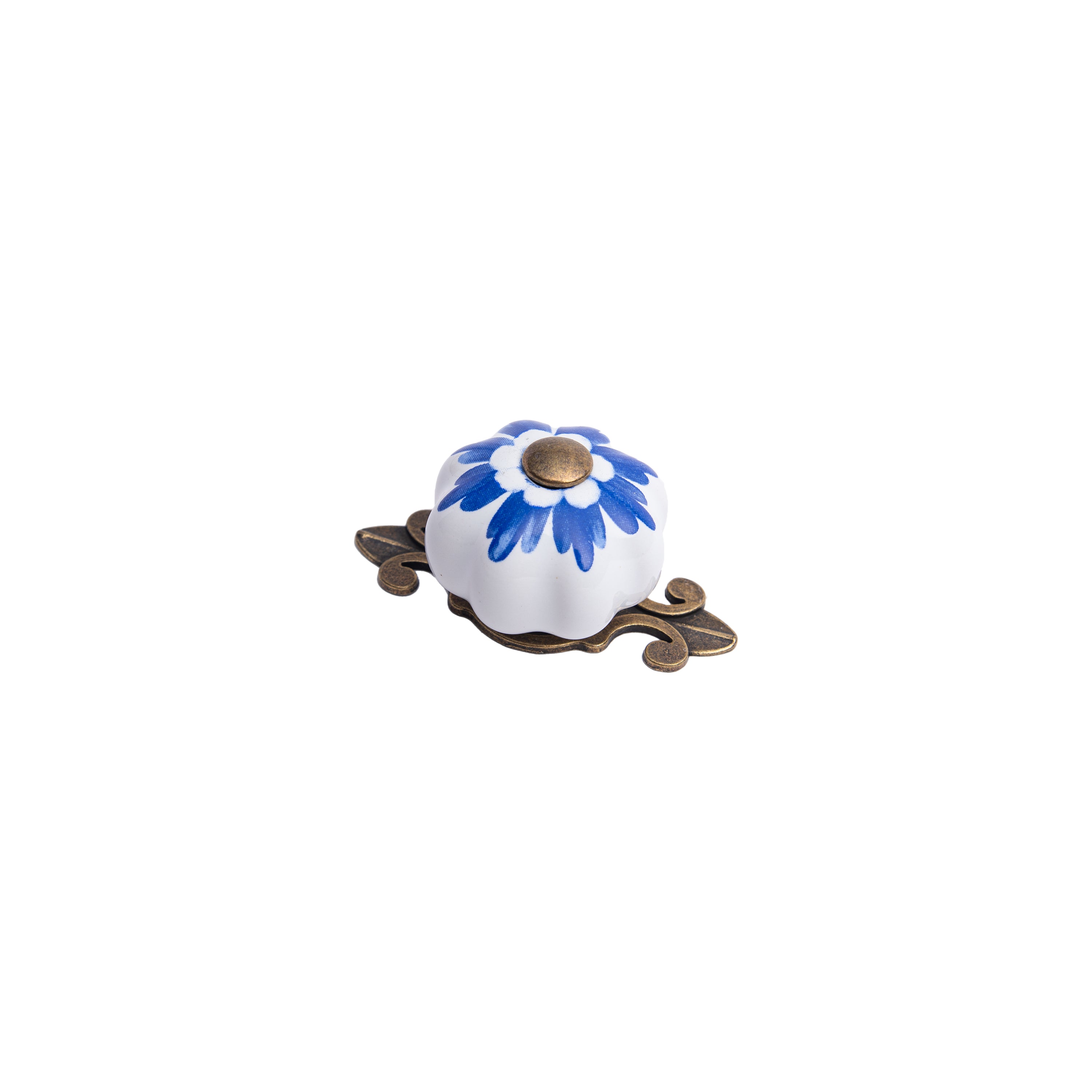 Pearl Pumpkin Ribbed Knob – Ceramic Knob