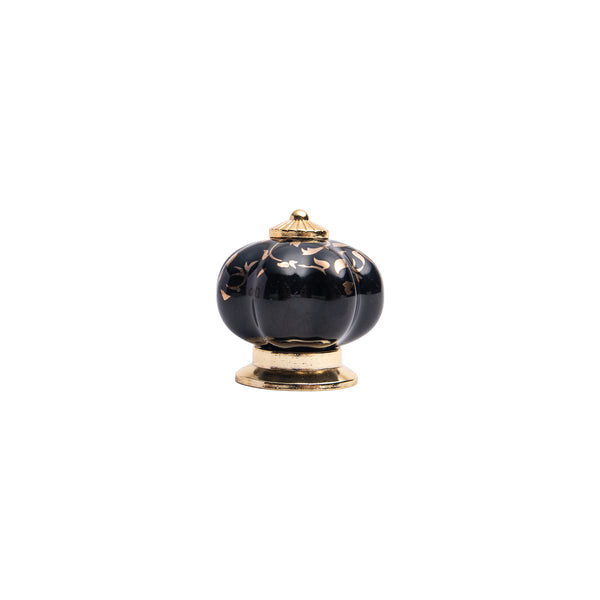 Bisque Squat Pumpkin Knob – Ceramic Knob — alternate view