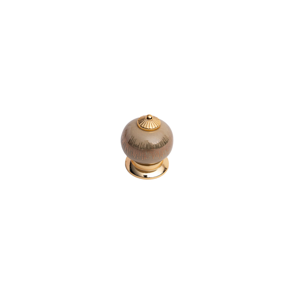Minimal Squat Pumpkin Knob – Ceramic Knob