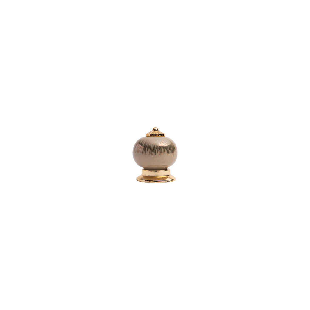 Minimal Squat Pumpkin Knob – Ceramic Knob