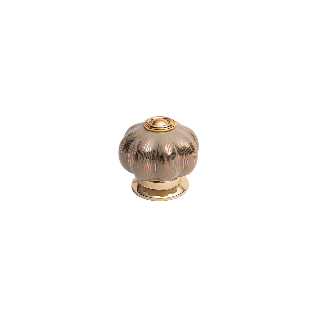 Matte Squat Pumpkin Knob – Ceramic Knob
