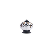 Striped Squat Pumpkin Knob – Ceramic Knob — view 3
