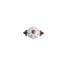 Ivory Pumpkin Ribbed Knob – Ceramic Knob — view 4