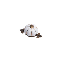 Ivory Pumpkin Ribbed Knob – Ceramic Knob — view 2