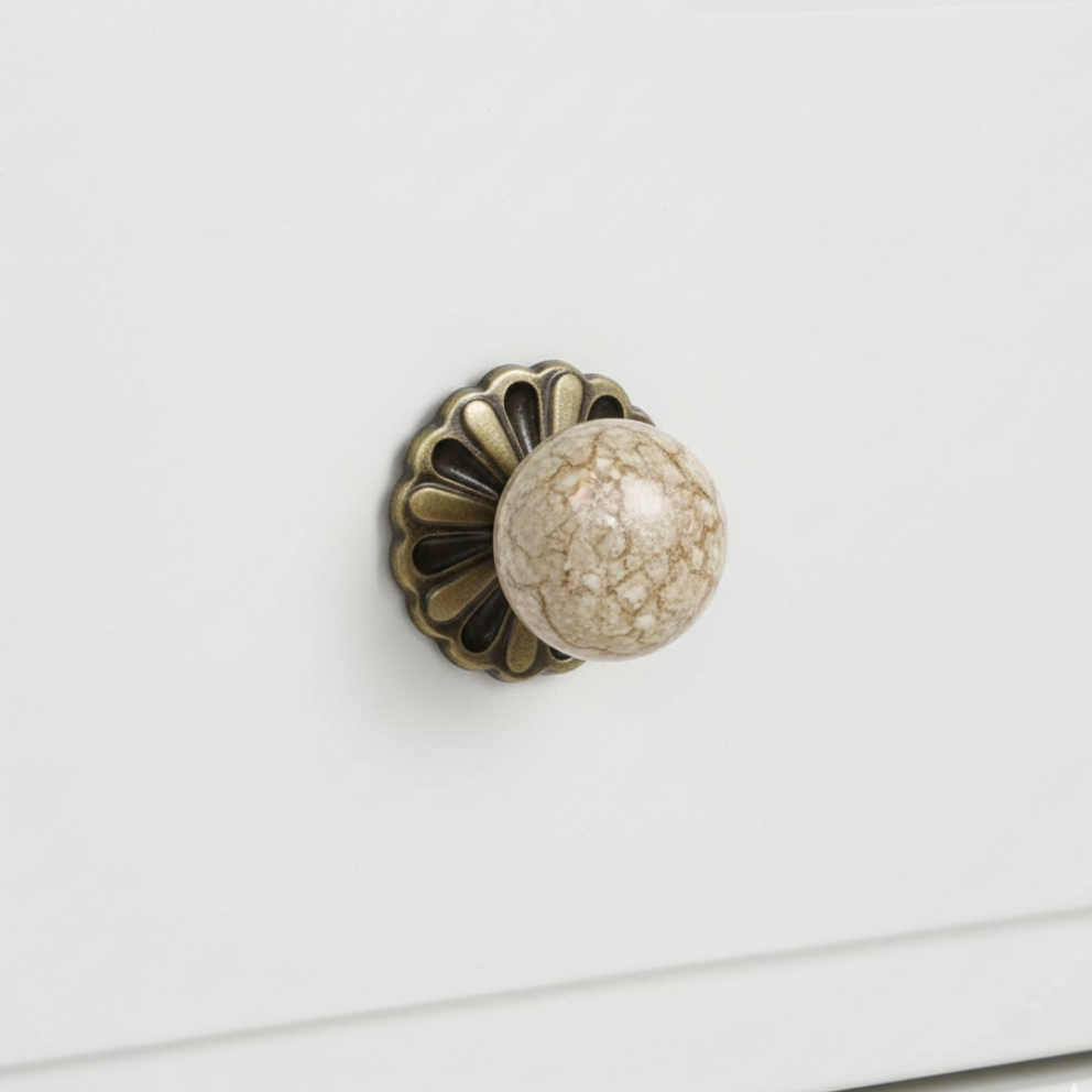 Lotus Crackle Globe Knob – Ceramic Knob