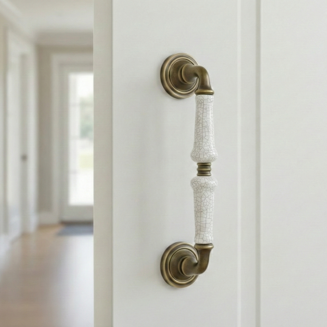 Nocturne Plate Lever Mortise Set – Ceramic Pull Handles