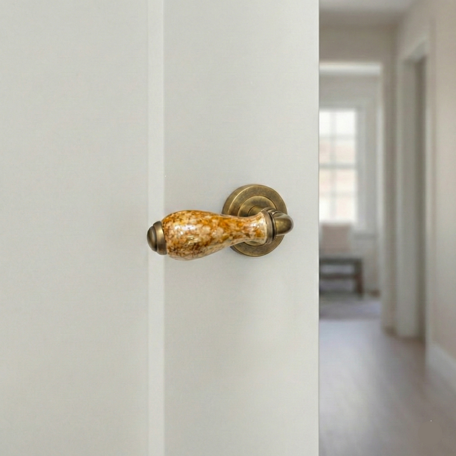 Aurelius Bead Mortise Lever Handle – Ceramic Mortise Handles — view 2