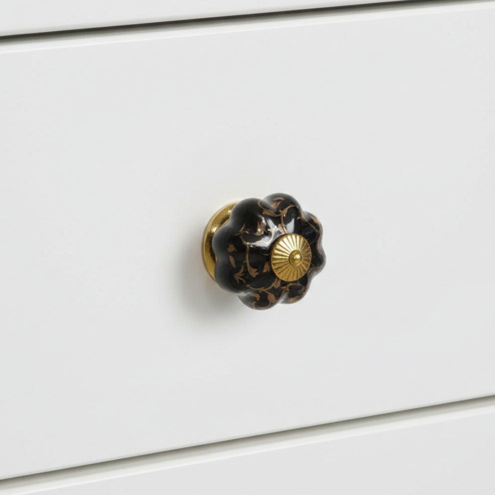 Bisque Squat Pumpkin Knob – Ceramic Knob