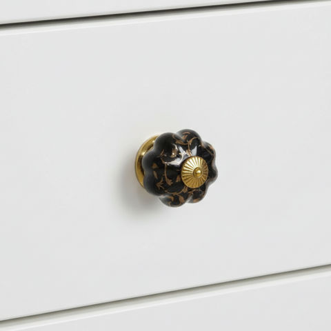 Bisque Squat Pumpkin Knob – Ceramic Knob