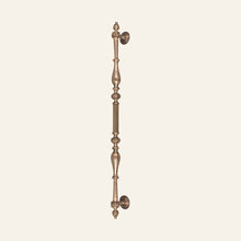 Altona 42 inch reeded solid brass pull handle for full-height doors