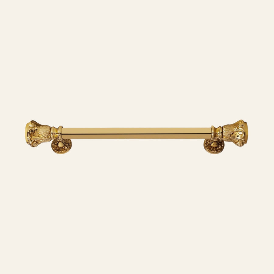 Anzer solid brass pull handle, full length profile