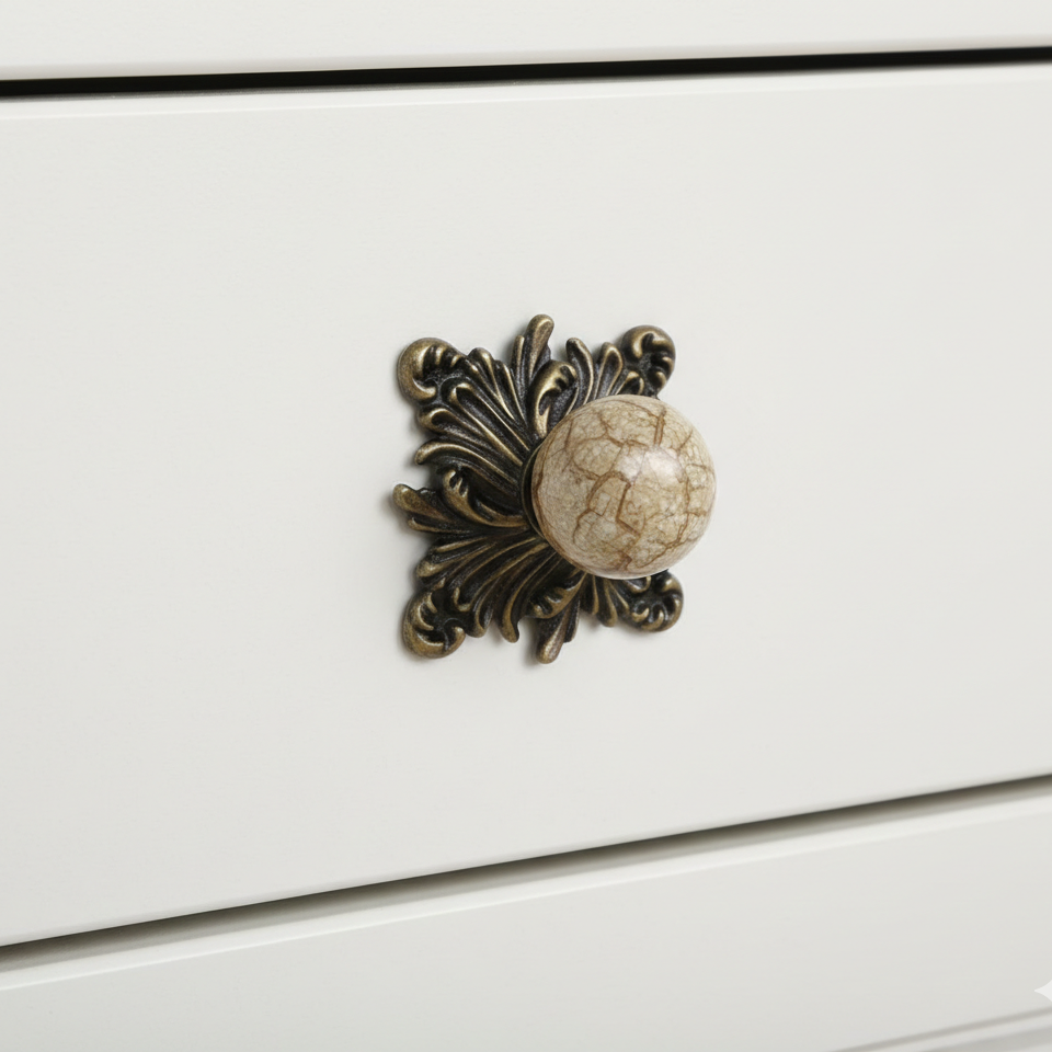 Solstice Sunburst Dome Knob – Ceramic Knob