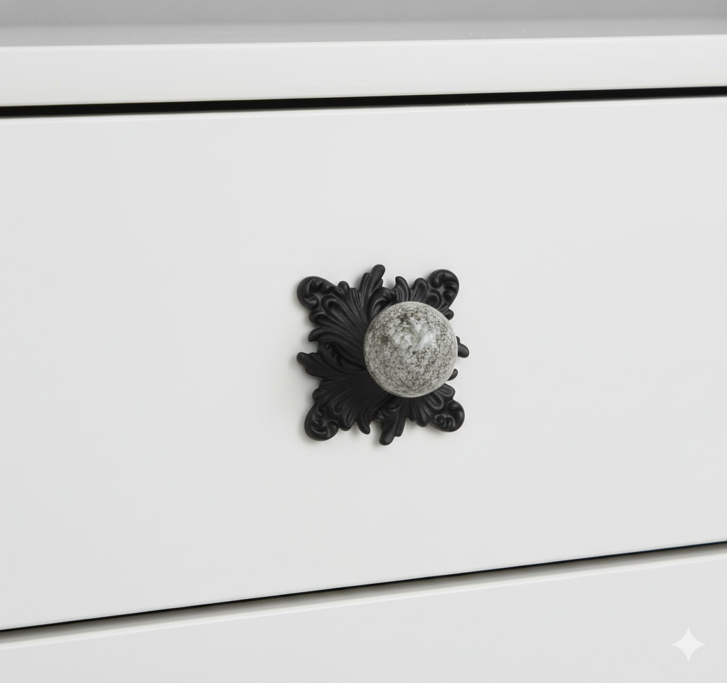 Solstice Sunburst Dome Knob – Ceramic Knob