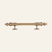 Begonya solid brass pull handle, full length profile